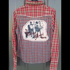 The Ranch Wear Vintage Rebel Brand Western Women's Shirt Pearl Snap Sz Small
